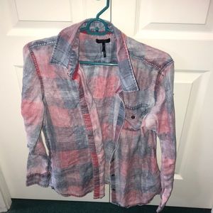 Nollie Flannel Top Multi Color Large Women’s Size